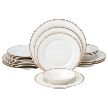 Gifts Plus Amanda 20-Piece Dinnerware Set in Gold, , large