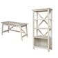 Ashley Desk and Bookcase in Whitewash, , large