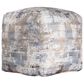 LR Home 18" Square Abstract Pouf in Taupe and Blue, , large