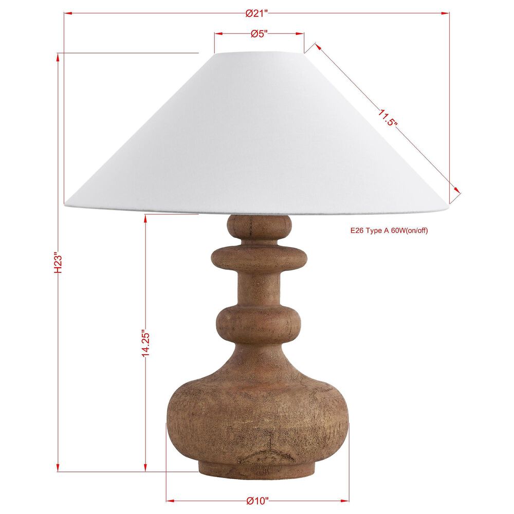 Southern Lighting Anton Table Lamp in Brown, , large