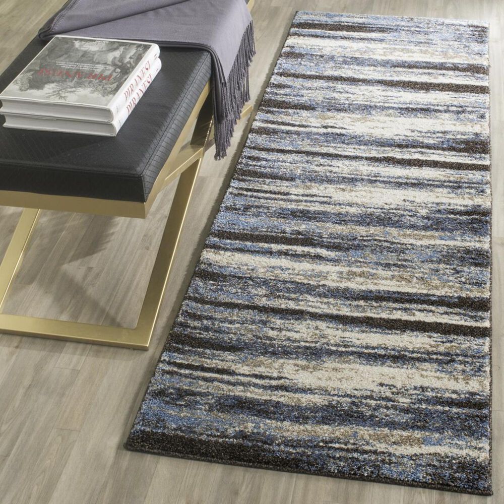 Safavieh Retro RET2138-1165 2&#39;3&quot; x 7&#39; Cream and Blue Runner, , large