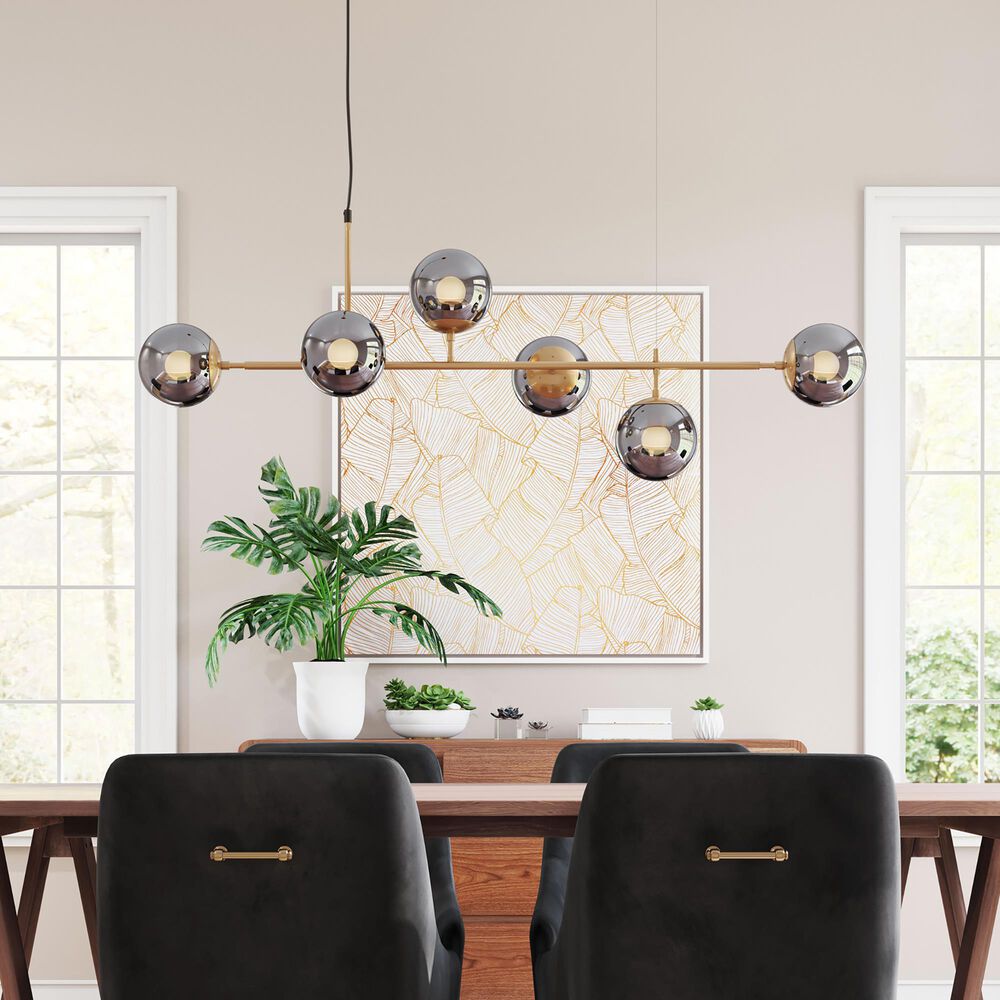 Zuo Modern Gisela Ceiling Lamp in Brass, , large
