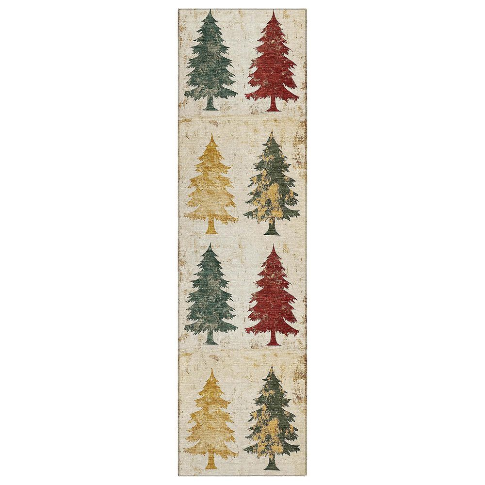 Dalyn Rug Company Wonderland WN19 2"3" x 7"6" Ivory Indoor/Outdoor Runner, , large