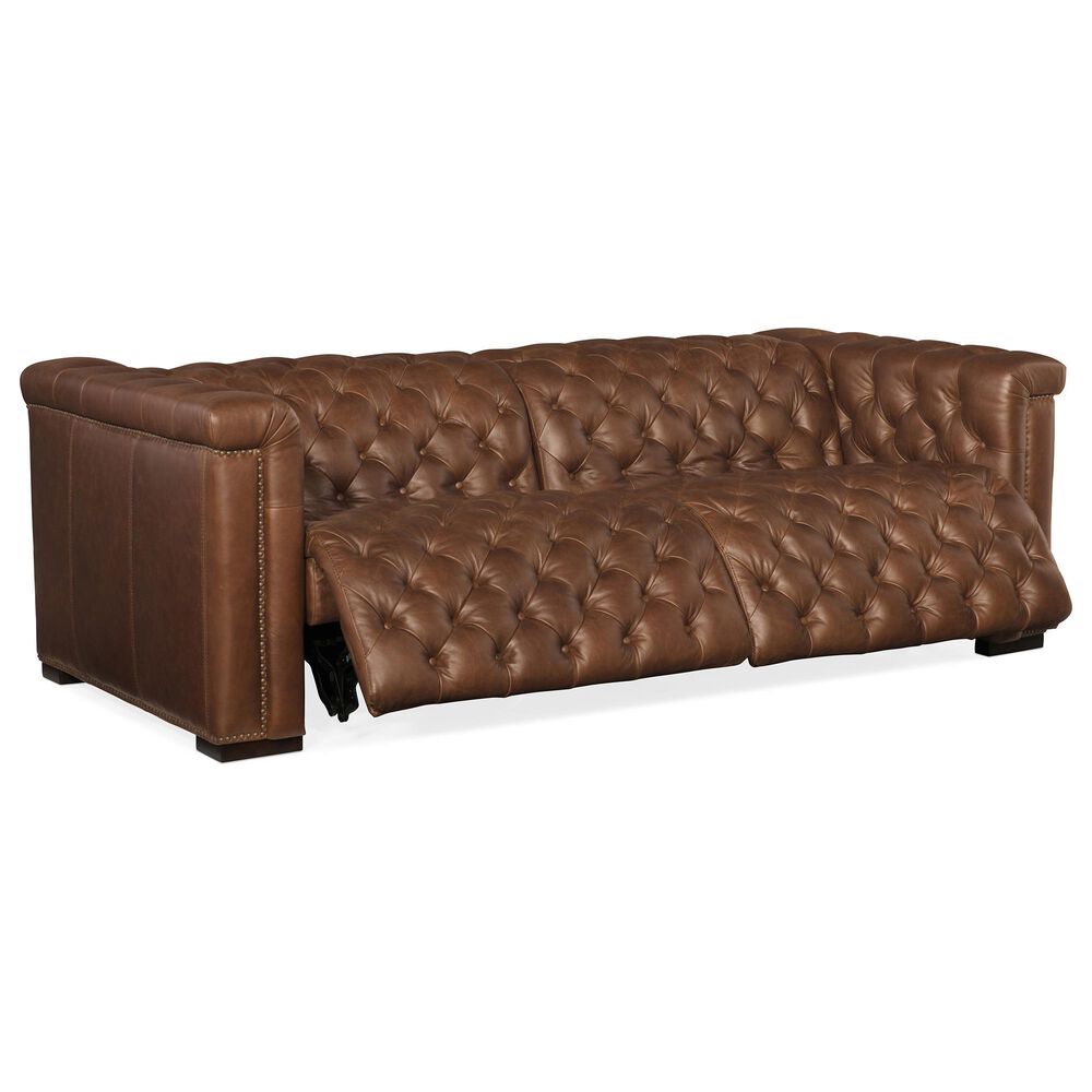 Hooker Furniture Savion Power Reclining Sofa with Power in Saddlebag Lodge, , large