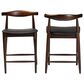 Baxton Studio Eira Counter Stool in Walnut (Set of 2), , large