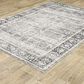 Oriental Weavers Charleston Distressed 3"6" x 5"6" Charcoal Area Rug, , large