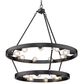 Golden Lighting Castile Industrial 15-Light Chandelier in Matte Black, , large