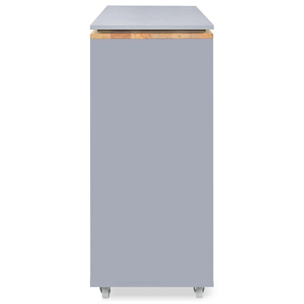 HOMLUX 56" Kitchen Island with Extended Table in Grey, , large