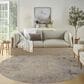Nourison Rustic Textures Grey and Beige 7"10" Round Area Rug, , large