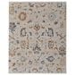 Feizy Pasha 39M8F 7"10" x 10"3" Ivory and Multicolor Area Rug, , large