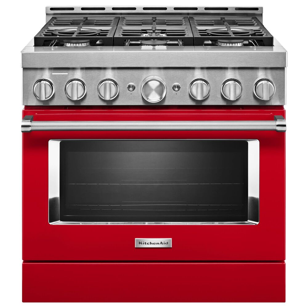 KitchenAid 36" SlideIn Gas True Convection Range with SelfCleaning in