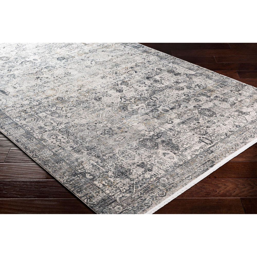 Surya Solar 10&#39; x 14&#39; Gray, Light Gray, Charcoal, Black and Mustard Area Rug, , large