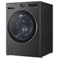 LG 5 Cu. Ft. Front Load Washer with 25 Wash Cycles and 7.4 Cu. Ft. Electric Dryer Laundry Pair in Black Steel, , large