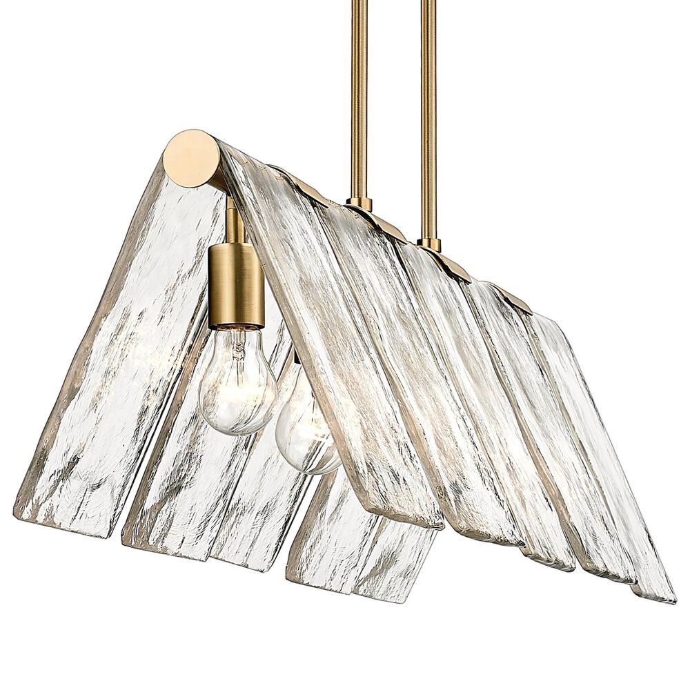 Golden Lighting Serenity 5-Light Linear Pendant in Modern Brass, , large