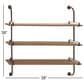 Maple and Jade 38" Wall Shelf in Oiled Brown and Sleek Black, , large