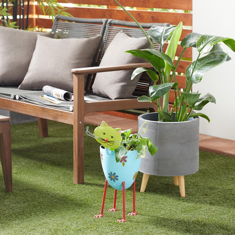 Maple and Jade Farmhouse Planter in Green, Blue and Red, , large