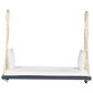 Hearth and Haven Topmax Outdoor Hanging Porch Swing Bench with Beige Cushion in Gray, , large