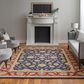 Feizy Rugs Wagner Navy and Red 5" x 8" Area Rug, , large