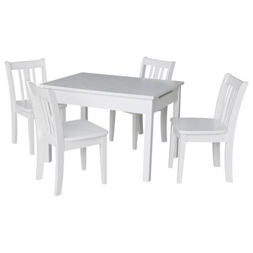 International Concepts San Remo 5 Piece Juvenile Table Set in White, , large