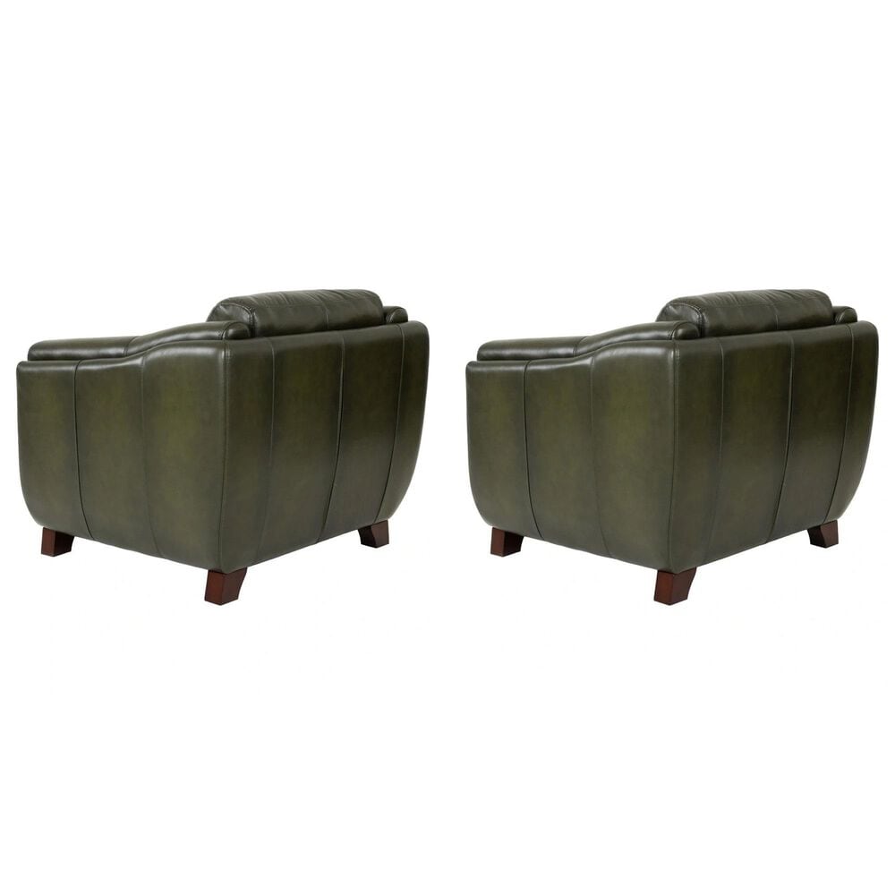 Hydeline Fremont Leather Accent Chair in Forrest (Set of 2), , large