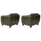 Hydeline Fremont Leather Accent Chair in Forrest (Set of 2), , large