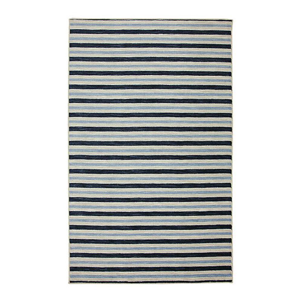 Mohawk Naples Monterey Stripe 12337 7"6" x 10" Blue Area Rug, , large