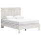 Ashley Linnocreek 4-Piece Queen Bedroom Set in White and Warm Brown, , large