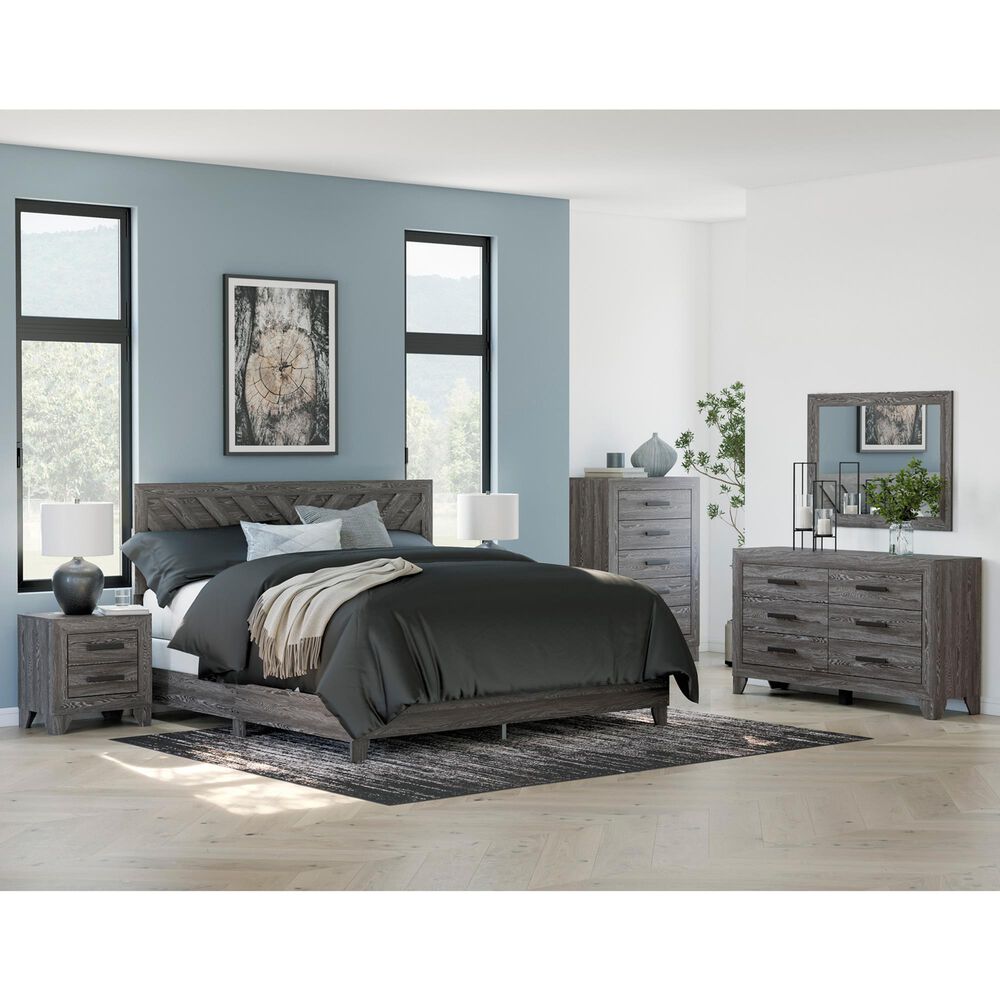 Ashley Sylveri 4-Piece King Bedroom Set in Gray Laminate, , large