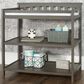 Foundations Worldwide Hampton Flat Top Baby Changing Table in Dapper Gray, , large