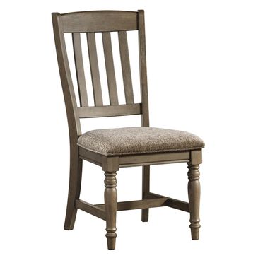Hawthorne Furniture Balboa Park Slat Back Side Chair w/Cushion Seat in Roasted Oak, , large