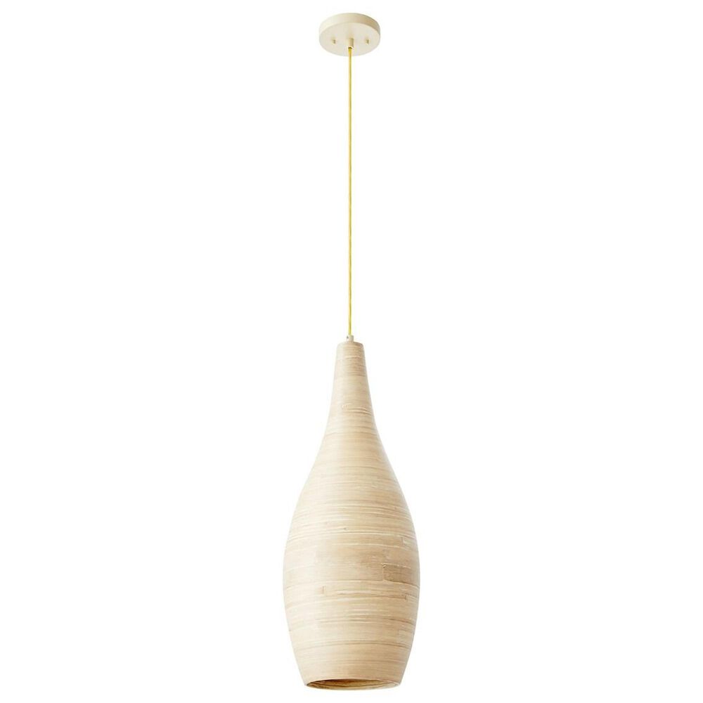 Savoy House Jean 1-Light Pendant in Natural and Brass, , large