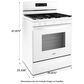 Whirlpool 5 Cu. Ft. Gas Range 5-in-1 Air Fry Oven in White, , large