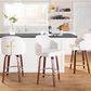 LumiSource Dahlia Swivel Counter Stool with Black Velvet Upholstery in Walnut and Chrome (Set of 2), , large