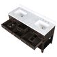 Lexora Home Norwalk 60" Double Bathroom Vanity in Brown Oak with White Carrara Marble Top and Rectangular Sinks, , large