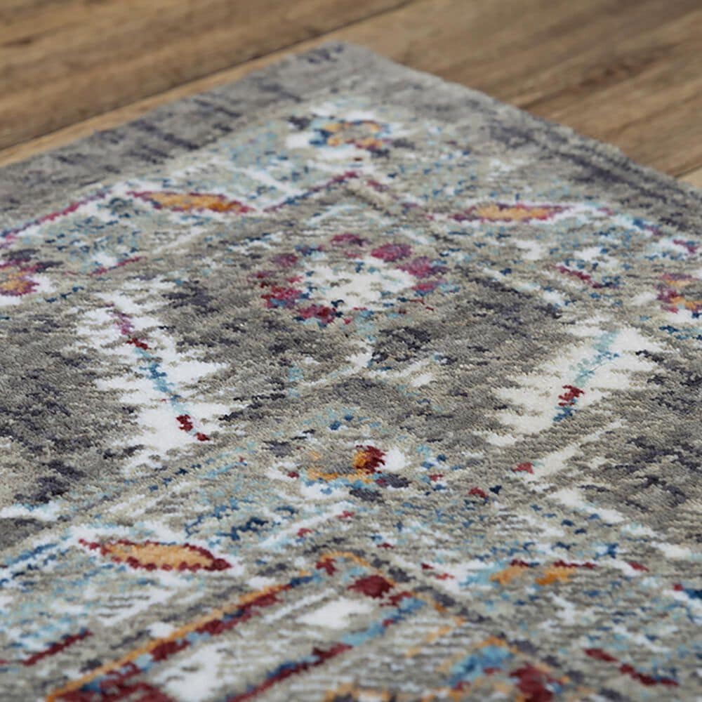 RIZZY Signature 2&#39;6&quot; x 8&#39; Gray and Multicolor Runner, , large
