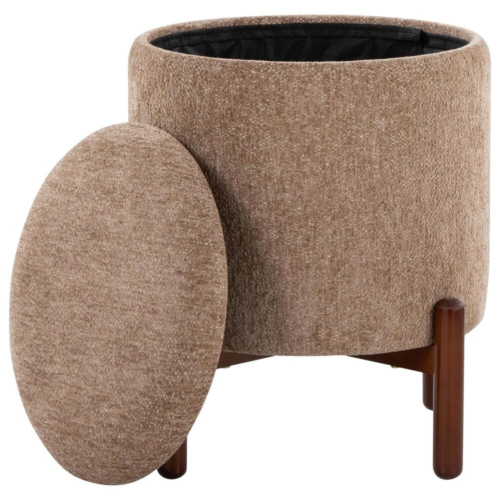 Lumisource Daniella Storage Ottoman in Brown, , large