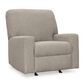 Ashley Deltona Manual Rocker Recliner in Parchment, , large