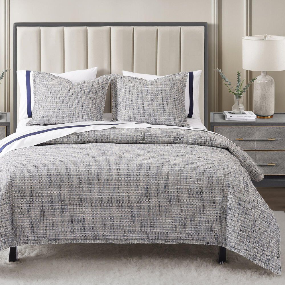HiEnd Accents Tweed 3-Piece King Comforter Set in Blue, , large