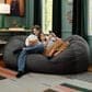 Jaxx Grand Lounger 7" Bean Bag Sofa in Black, , large