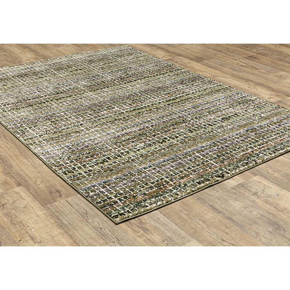 Oriental Weavers Atlas Stripe 747A0 10&#39; x 13&#39;2&quot; Green Area Rug, , large