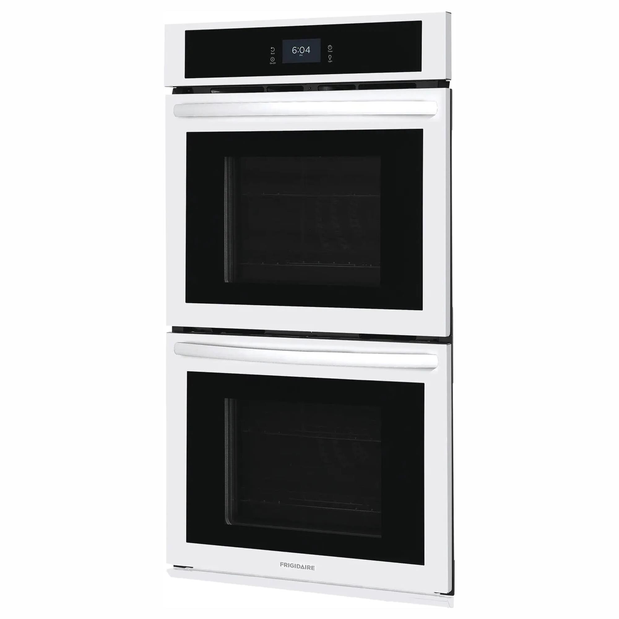 White electric fan oven top