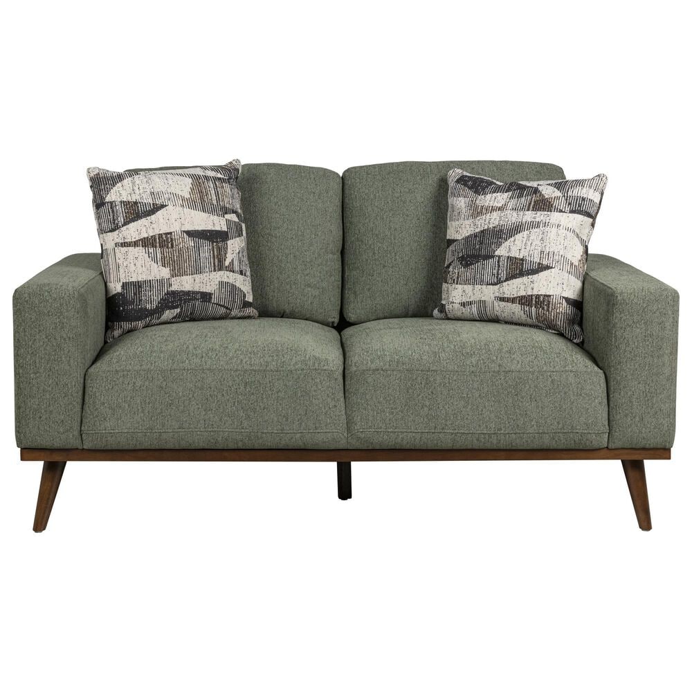 Golden Wave Furniture Heath Stationary Loveseat in Olive, , large