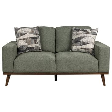 Golden Wave Furniture Heath Stationary Loveseat in Olive, , large