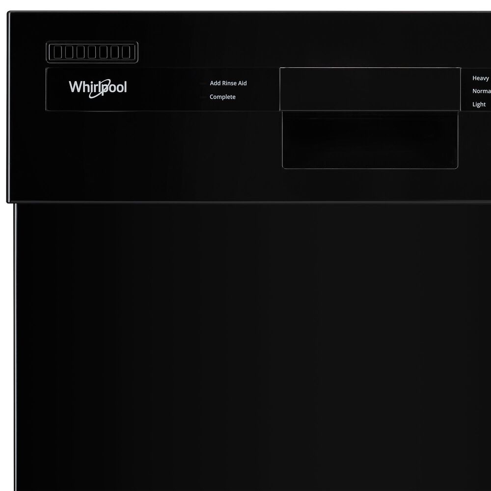 Whirlpool 18&quot; Small-Space Compact Dishwasher with with Stainless Steel Tub in Black, , large