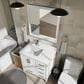 Lexora Home Jacques 36" Left Offset Single Bathroom Vanity in White with 2 cm White Quartz Top and Rectangular Sink, , large
