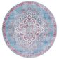 Safavieh Serapi 6"7" Round Blue and Brown Area Rug, , large