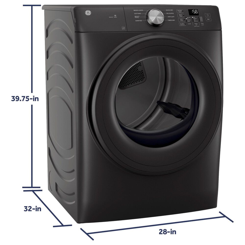 GE 7.8 Cu. Ft. Smart Front Load Gas Dryer in Carbon Graphite, , large