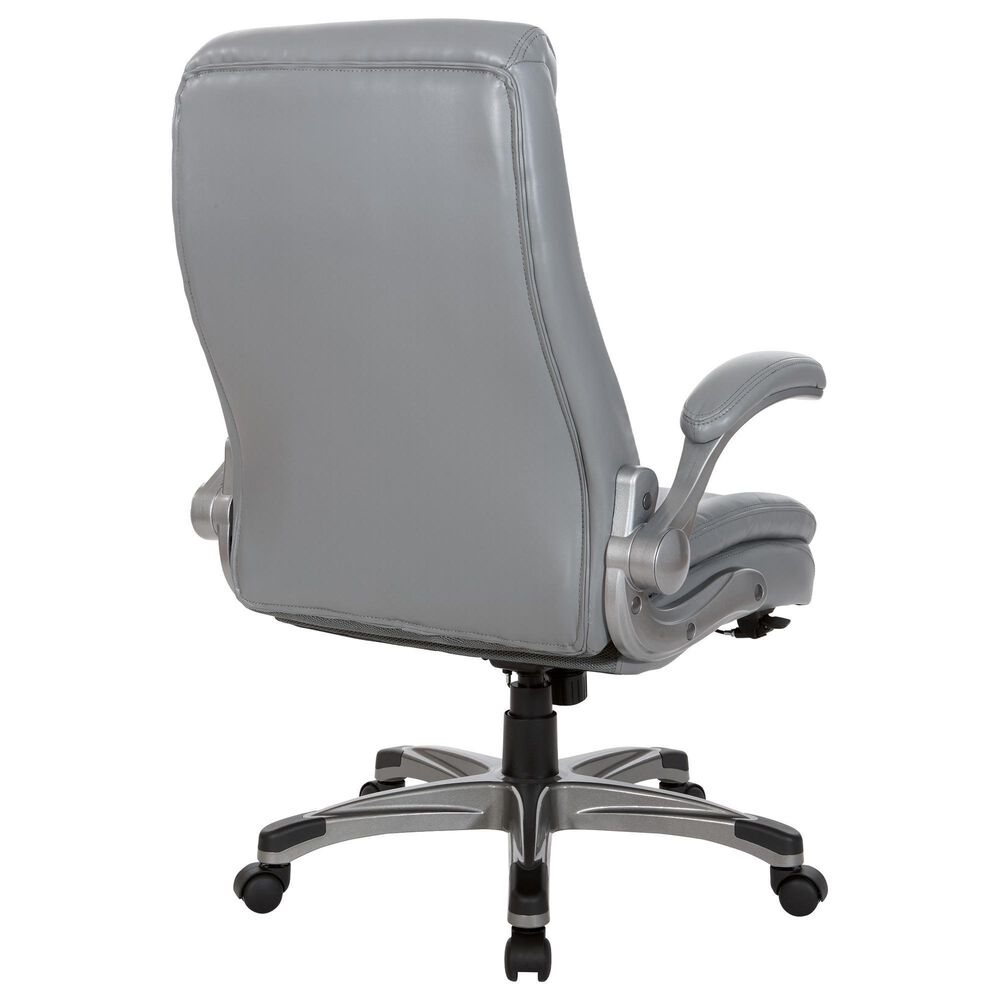 Valor Living Executive Chair with Grey Upholstery in Titanium, , large