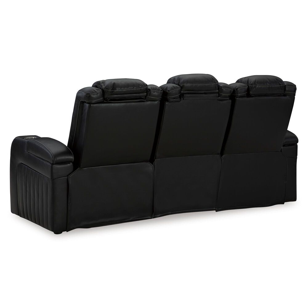 Ashley Caveman Den Power Reclining Sofa in Midnight, , large