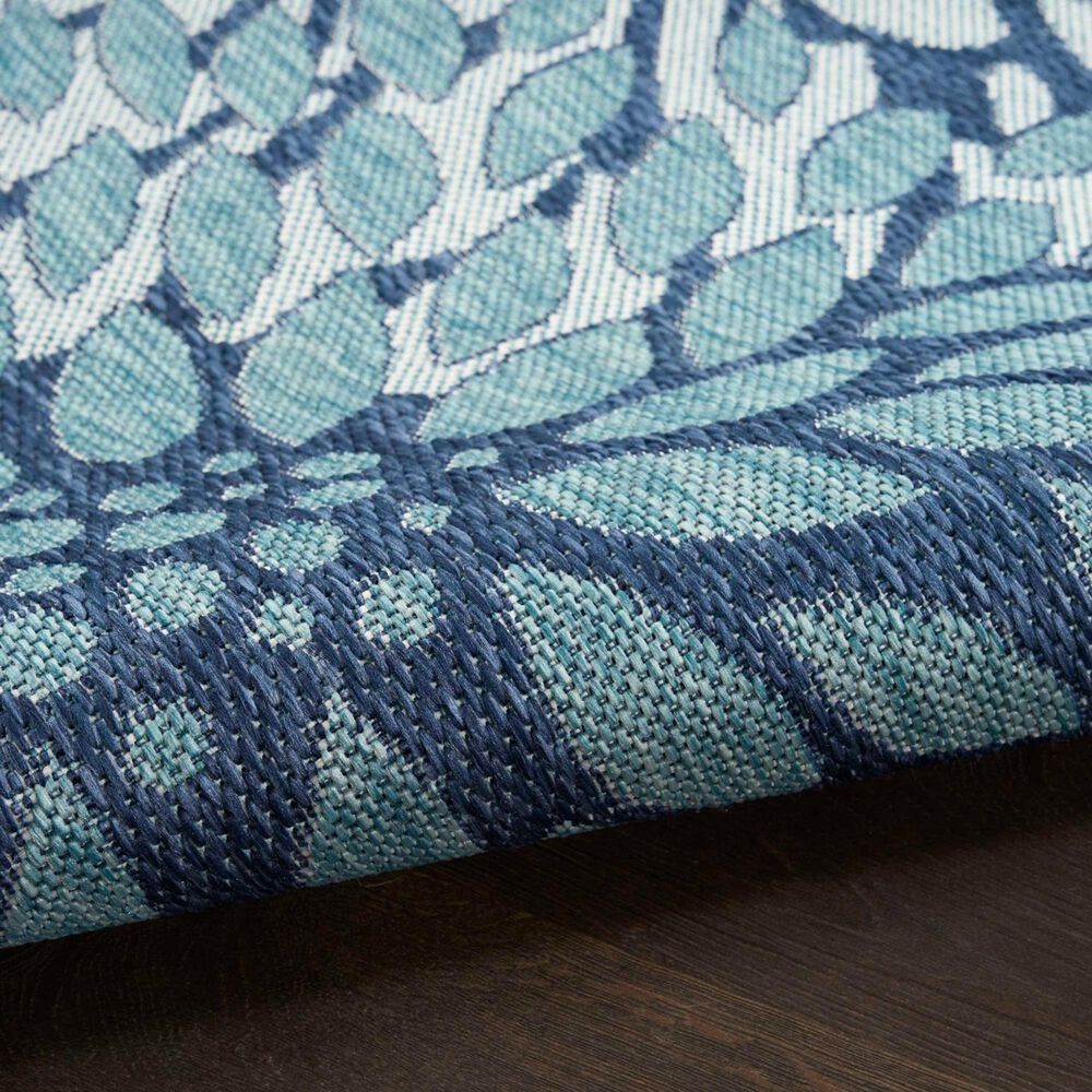 Nourison Garden Oasis GOA06 Navy 3&#39; x 5&#39; Indoor/Outdoor Area Rug, , large